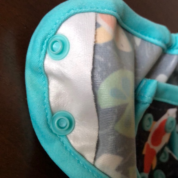 Coveralls Blueberry Koi Fish Diaper Cover - Picture 3 of 11